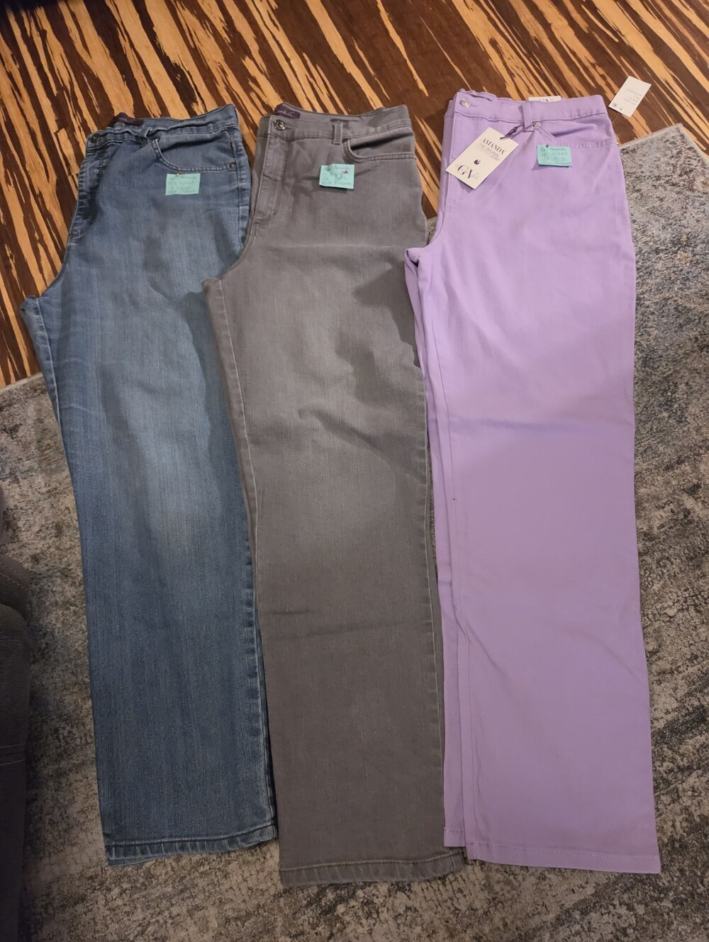 Bundle 3 Pair Gloria Vanderbilt Jeans, Lavender Are NWT Size 16